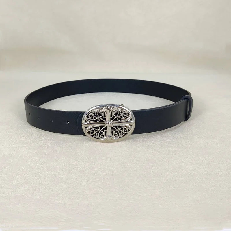 Unisex Gothic Cross Rivet Belt