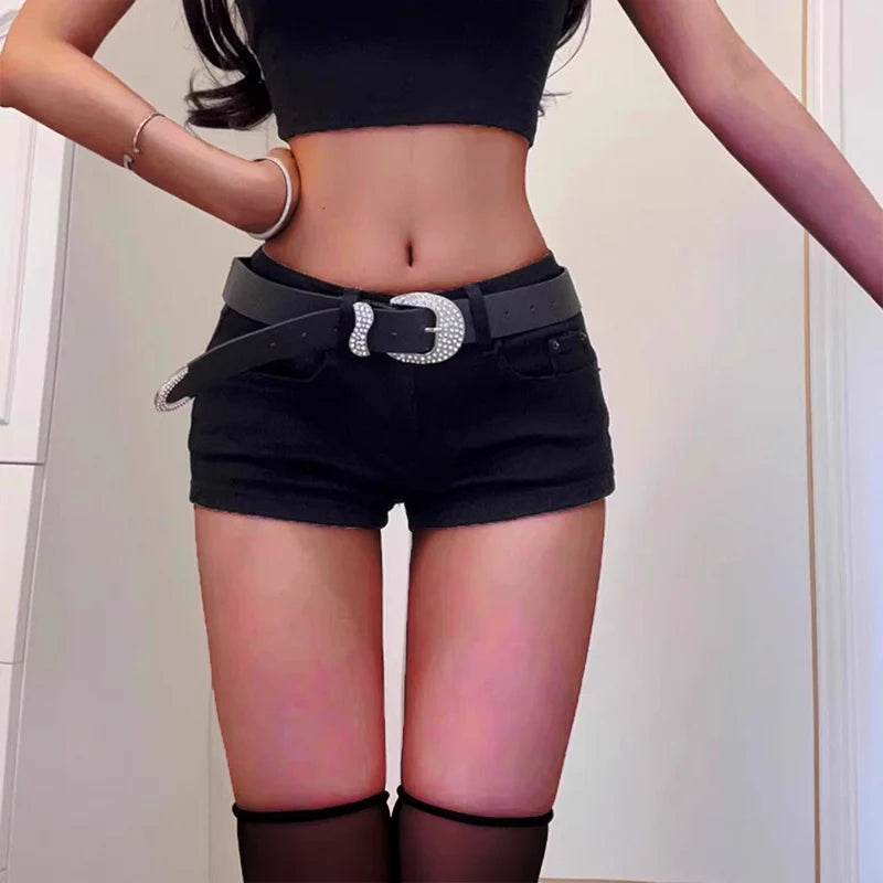 Y2K High-Waist Denim Shorts Secondary image