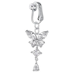 Clip-On Butterfly Fake Gothic Belly Ring