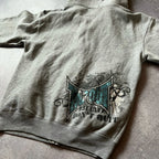 Gothic Retro Letter Zip Hoodie