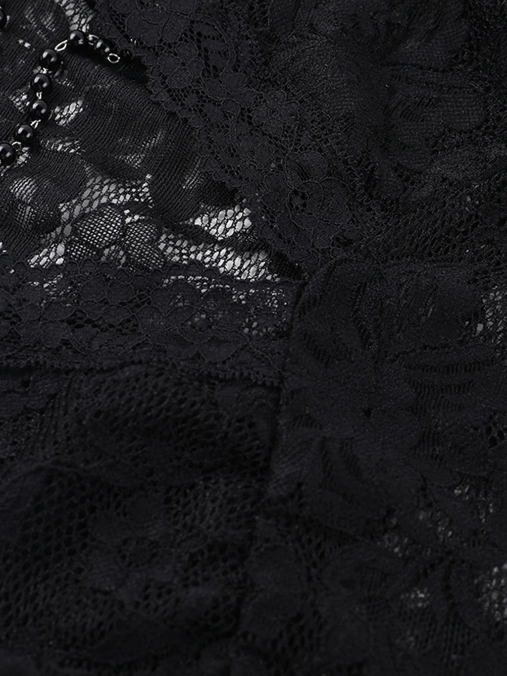 Lace Flare Sleeve Mesh Top