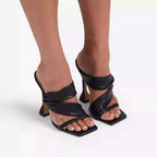 European American Gothic Simple High Heel Sandals