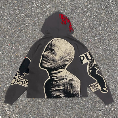 Gothic Mummy Graphic Pullover Hoodie