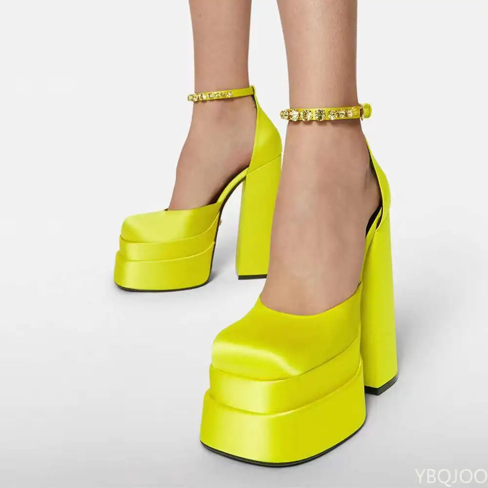 Retro Mary Jane Chunky Gothic High Heel