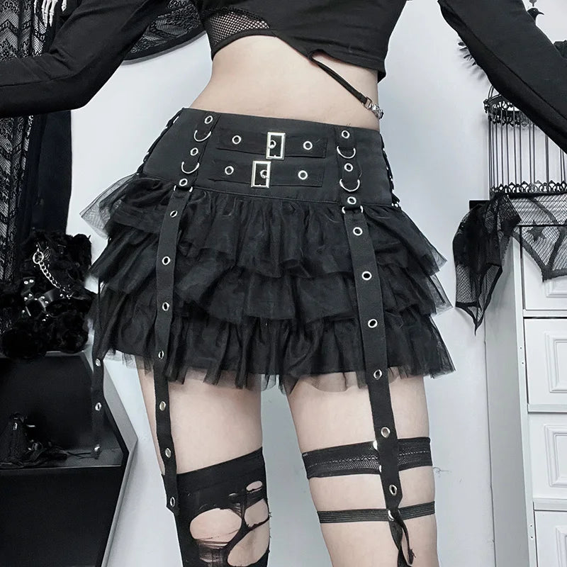 Gothic High Waist Mini Skirt Main image