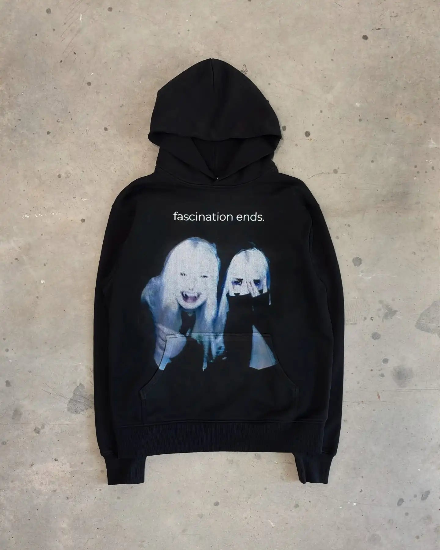 Gothic Grunge Graphic Print Hoodie