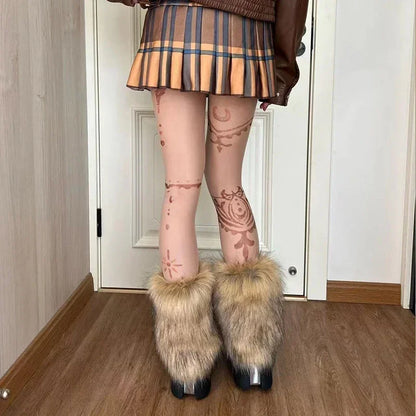Gothic Imitation Fur Warm Leg Sock