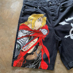 Anime Graphic Denim Short