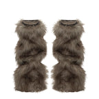 Gothic Faux Fur Thick Plush Sock
