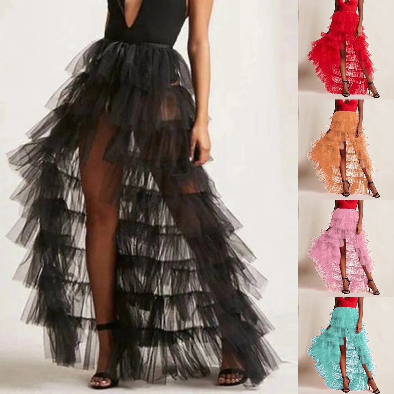 Ruffles Tulle Floor-Length Skirt Secondary image