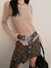 High-End Gothic Vintage Western Belt