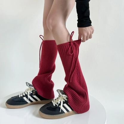 Gothic Knitted Strappy Flared Sock