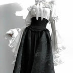 Flare Sleeve Lace Patchwork Blouse