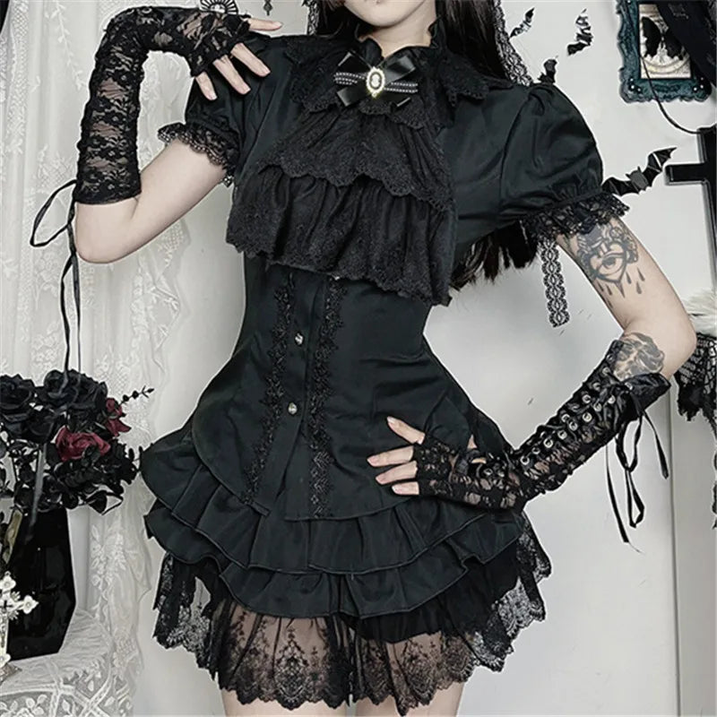 Lace Patchwork Slim Fit Blouse Main image