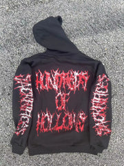 Gothic Skulls Print Punk Hoodie