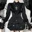 Gothic Satin Striped Blouse