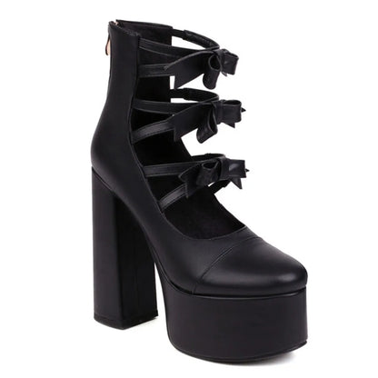 Platform High Heels Summer Cutout Gothic Boot
