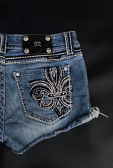 Pocket Embroidery Denim Short