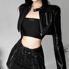 Irregular Hem Crop Jacket
