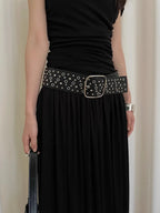 Punk Gothic Rivet Wide Belt