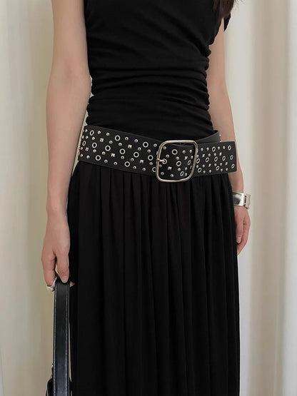 Punk Gothic Rivet Wide Belt