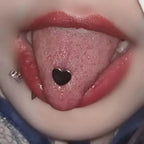 Love Titanium Steel Peach Heart Tongue Ring