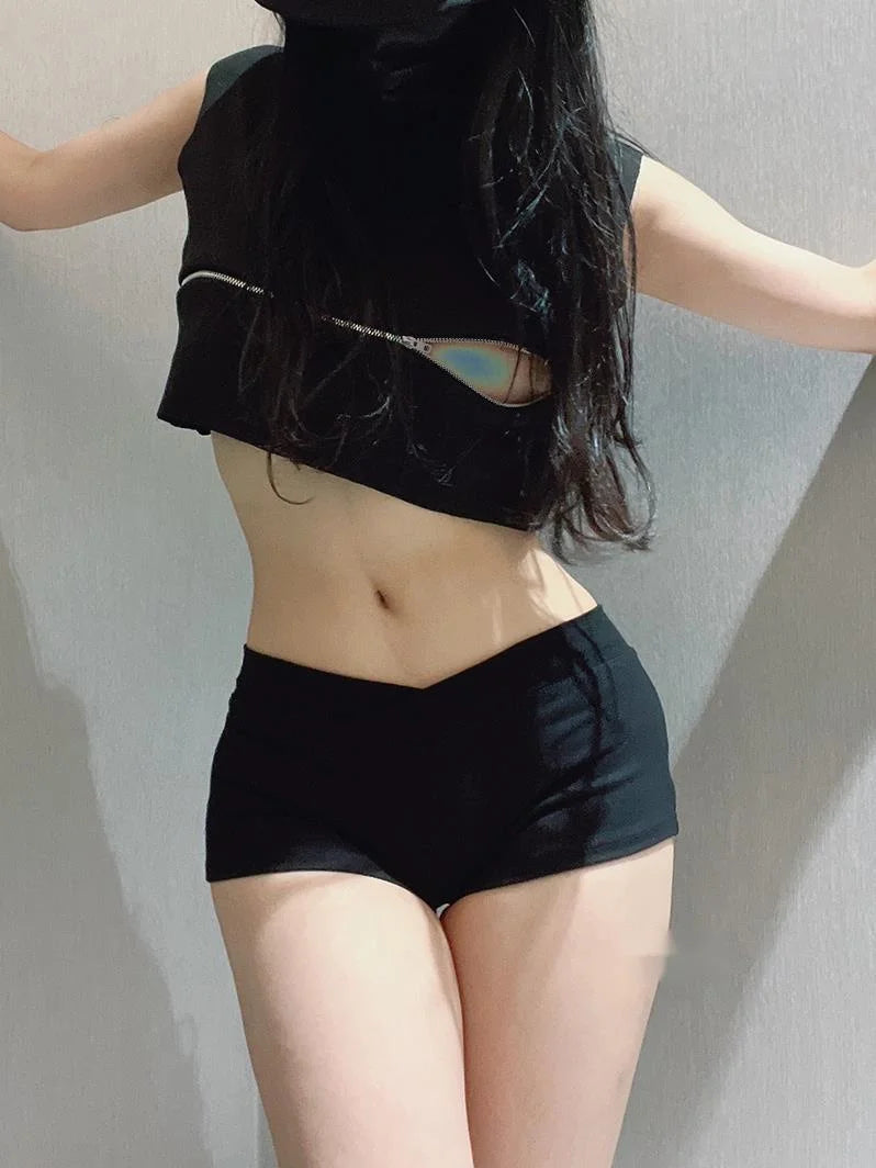 Black Dance Fitness Running Short Main image