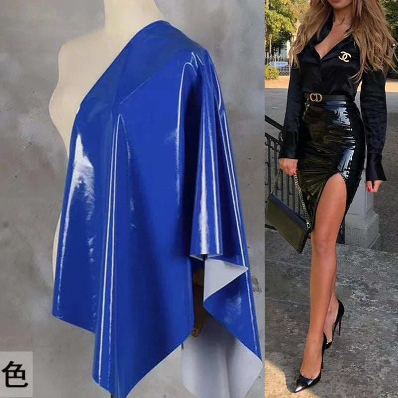Faux Leather Pencil Office Skirt
