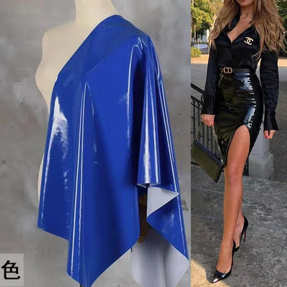 Faux Leather Pencil Office Skirt
