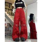 Retro Gothic Splicing Cargo Pant