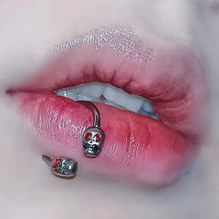 Skull Punk Titanium Lip Stud