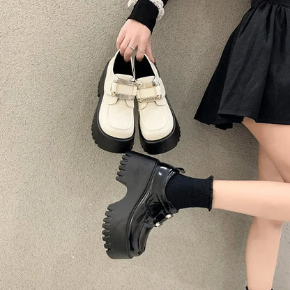 Waterproof Leather High Platform Sneaker
