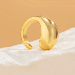 Gothic Round Glossy No Piercing Clip Earring