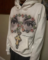 Gothic Eyes Print Sports Hoodie