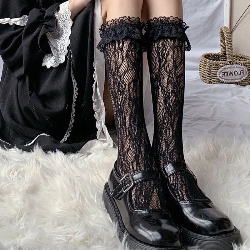 Gothic Skull Bat Cosplay Sock