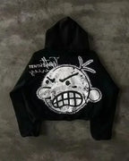 Gothic Cross Graphic Pullover Hoodie