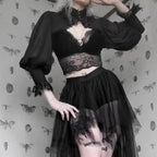 Victorian Inspired Mesh Top