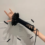 Gothic Ballet Strap Lace Glove