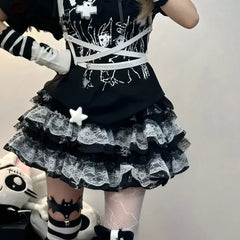 Lolita Gothic Lace Cake Skirt