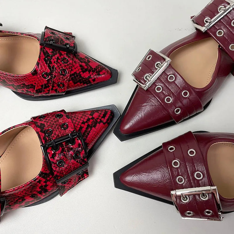 Big Size 43 Shallow Red Designer Luxury Flat Shoes Flat