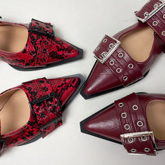 Big Size 43 Shallow Red Designer Luxury Flat Shoes Flat