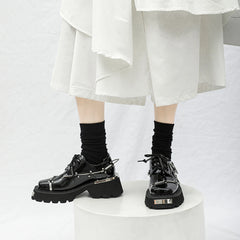 Black Platform Loafer Party Sneaker