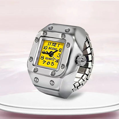 Vintage Punk Quartz Pocket Watch Gothic Ring