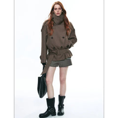 Long Sleeve Retro Trench Jacket