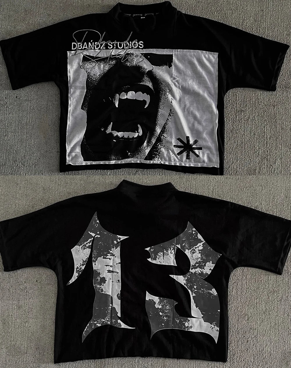 Retro Nightmare Graphic Cotton T-shirt
