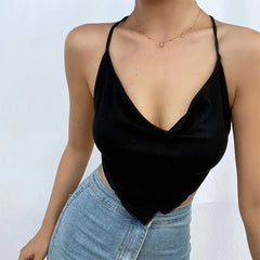 Sexy Slim Fit Backless Tube Crop Top