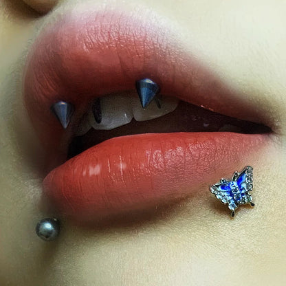 Horseshoe Nose Ring Cool Titanium Steel Lip Stud