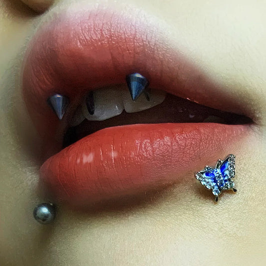 Horseshoe Nose Ring Cool Titanium Steel Lip Stud