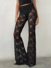 Gothic Flare Lace Leg Pant