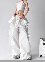 Lace Patchwork Cargo Pants